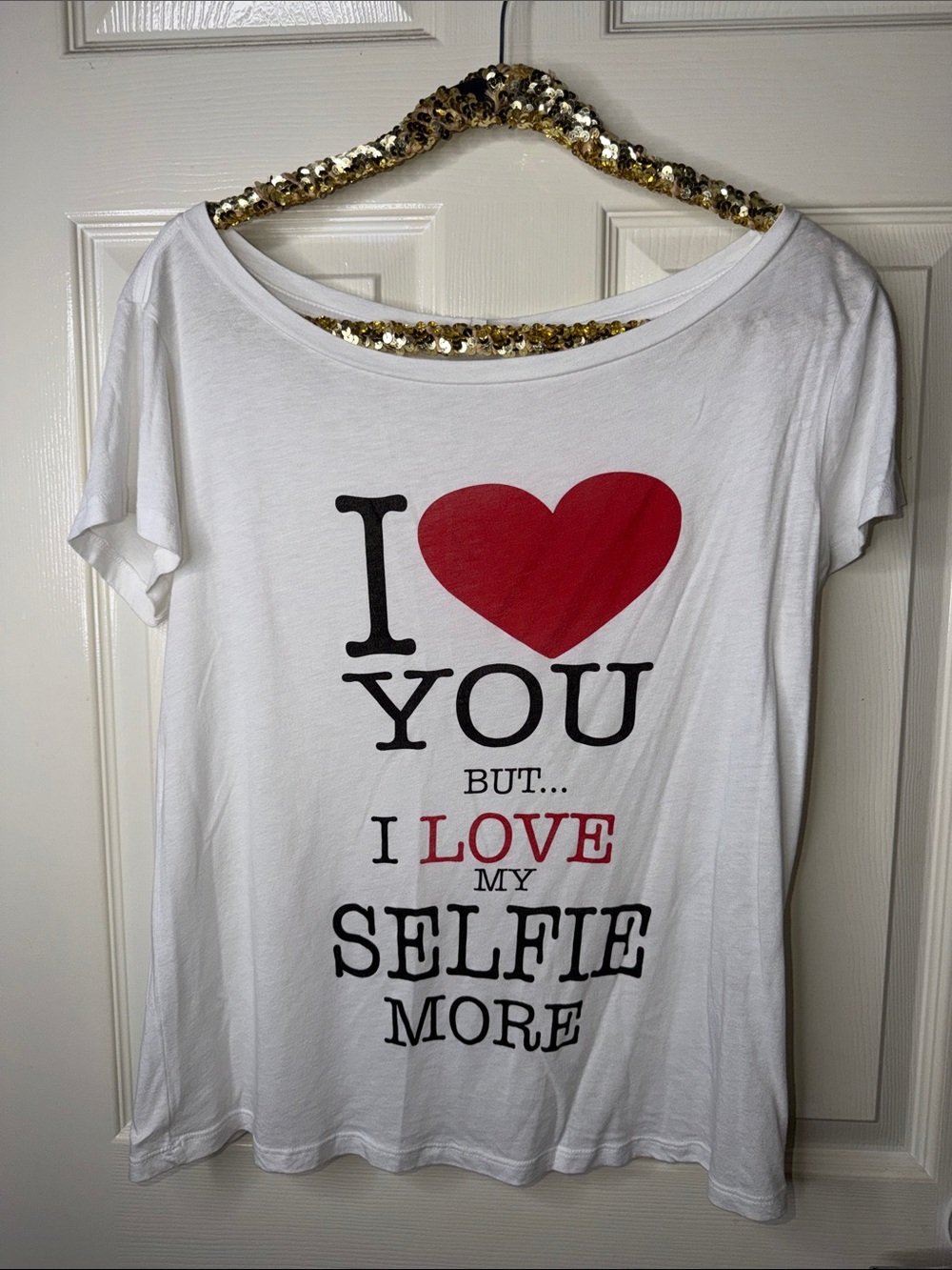 Rebecca Minkoff White Graphic Tee with Red Heart